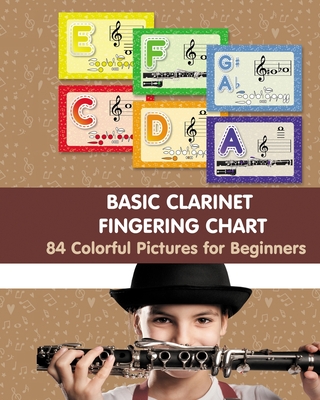 Coperta cărții 'Basic Clarinet Fingering Chart: 84 Colorful Pictures for Beginners - Helen Winter'