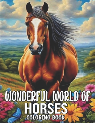 wonderful world of horses coloring book: Big Book of Horses to Color, Horse Relaxation ( large print Horse Coloring Books for Adults) - Jack D. Broussard Book Cafe