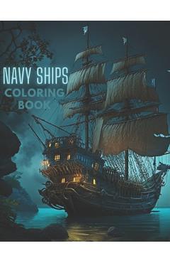 Coperta cărții 'Defenders of the Seas: Navy Ships Coloring Book - Adamgh 19'