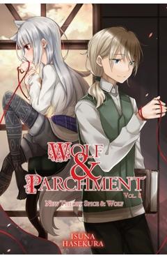 Coperta cărții 'Wolf & Parchment: New Theory Spice & Wolf, Vol. 8 (Light Novel) - Isuna Hasekura'