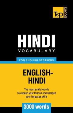 Coperta cărții 'Hindi vocabulary for English speakers - 3000 words - Andrey Taranov'