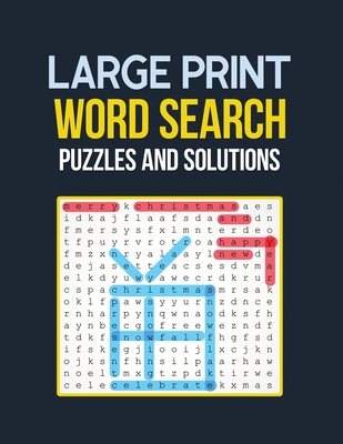 Large Print Word Search Puzzle and Solutions: Word Search Book Challenging and Fun Puzzles for Seniors, Brian Game Book for Seniors in This Christmas - Voloxx Studio