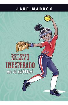 Coperta cărții 'Relevo Inesperado En El Sóftbol - Jake Maddox'