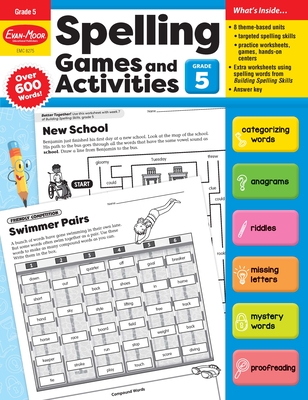Spelling Games and Activities, Grade 5 Teacher Resource - Evan-moor Corporation