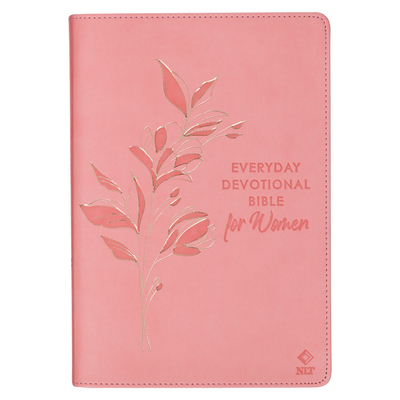 NLT Holy Bible Everyday Devotional Bible for Women New Living Translation, Vegan Leather, Pink Debossed - Christian Art Gifts