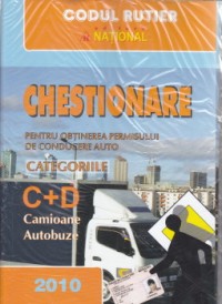 Coperta cărții '2010 chestionare categoriile c+d'
