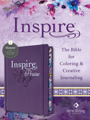 Inspire Praise Bible NLT (Hardcover Leatherlike, Purple, Filament Enabled): The Bible for Coloring & Creative Journaling - Tyndale