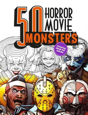 50 Horror Movie Monsters: Coloring Book for Adults - Coloring Page Ai