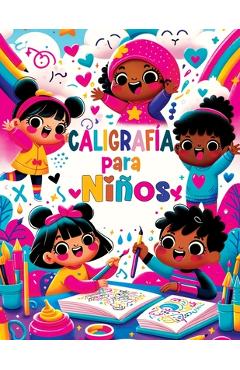 Poza produsului Caligrafía Para Niños: Primeros Pasos en Escritura Creativa, Cuaderno Didáctico en Español para Inspirar y Motivar a los Niños de 4 a 8 Años - Childlike Mischievous