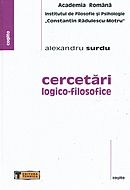 Coperta cărții 'Cercetari logico-filosofice - Alexandru Surdu'