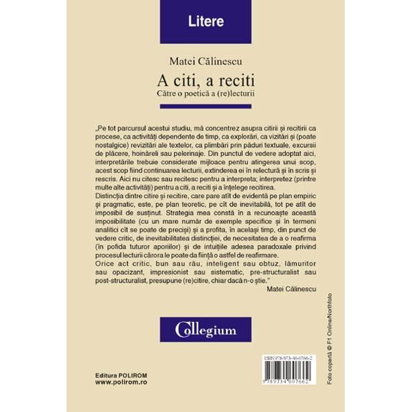 A citi, a reciti - Matei Calinescu
