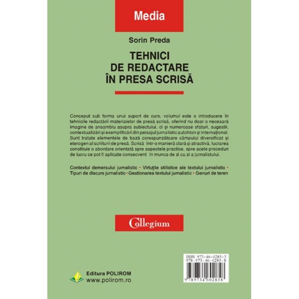 Tehnici de redactare in presa scrisa - Sorin Preda