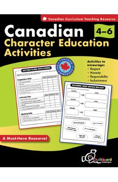 Coperta cărții 'Canadian Character Education Activities Grades 4-6 - Demetra Turnbull'