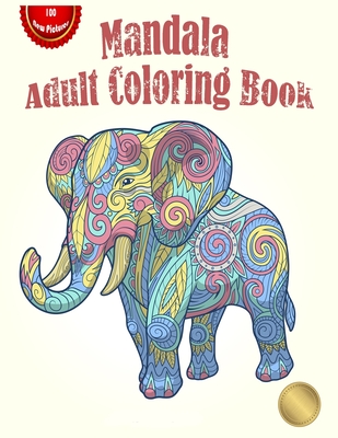 Coperta cărții 'Mandala Adult Coloring Book: Coloring book for adults with 100 detailed mandalas for stress - Bonnie Cole'