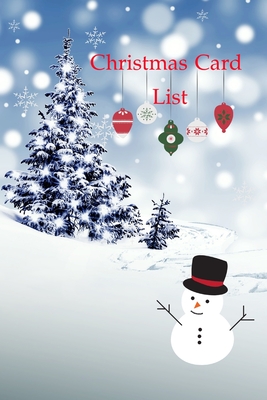 Coperta cărții 'Christmas card list: Tracker for Holiday Card Sending And Receiving Holiday Cards, A-Z Tabs, 140 pages - Elle B'