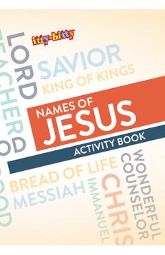 Coperta cărții 'Names of Jesus: Itty Bitty Activity Book (Pk of 6) - Warner Press'