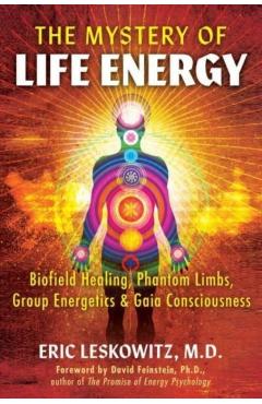 Coperta cărții 'The Mystery of Life Energy: Biofield Healing, Phantom Limbs, Group Energetics, and Gaia Consciousness - Eric Leskowitz'