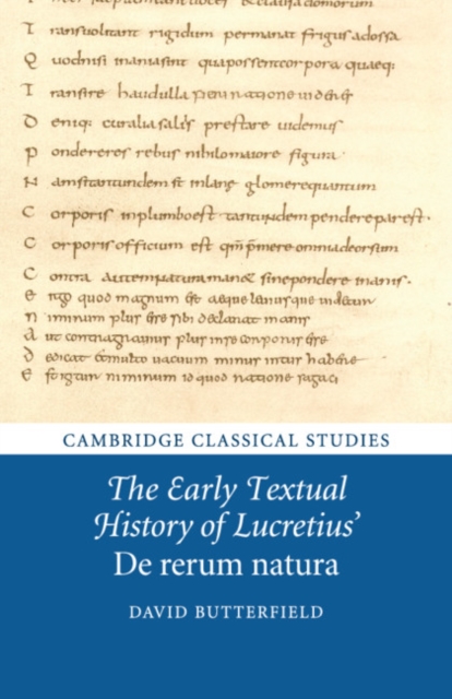 The Early Textual History of Lucretius' de Rerum Natura - David Butterfield