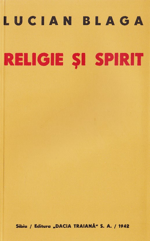 Religie si spirit - Lucian Blaga