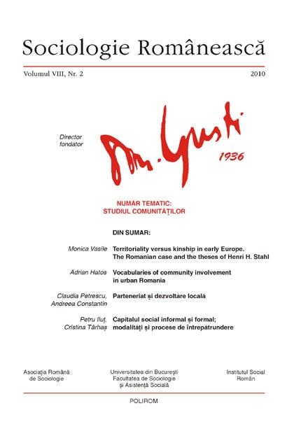 Coperta cărții 'Sociologie romaneasca - Vol. VIII, Nr. 2-2010'