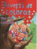 Coperta cărții 'Povesti de colorat - Cei trei purcelusi'