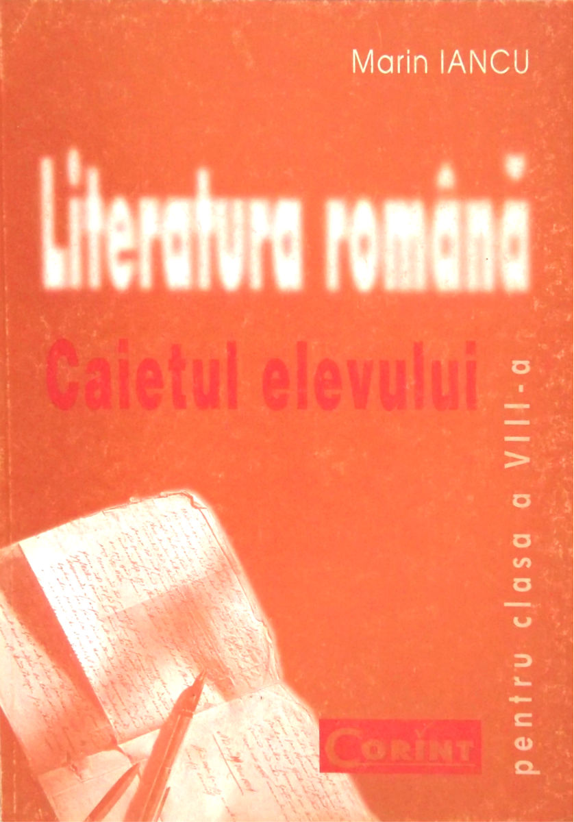 Coperta cărții 'Romana cls 8 caiet - Literatura - Marin Iancu'