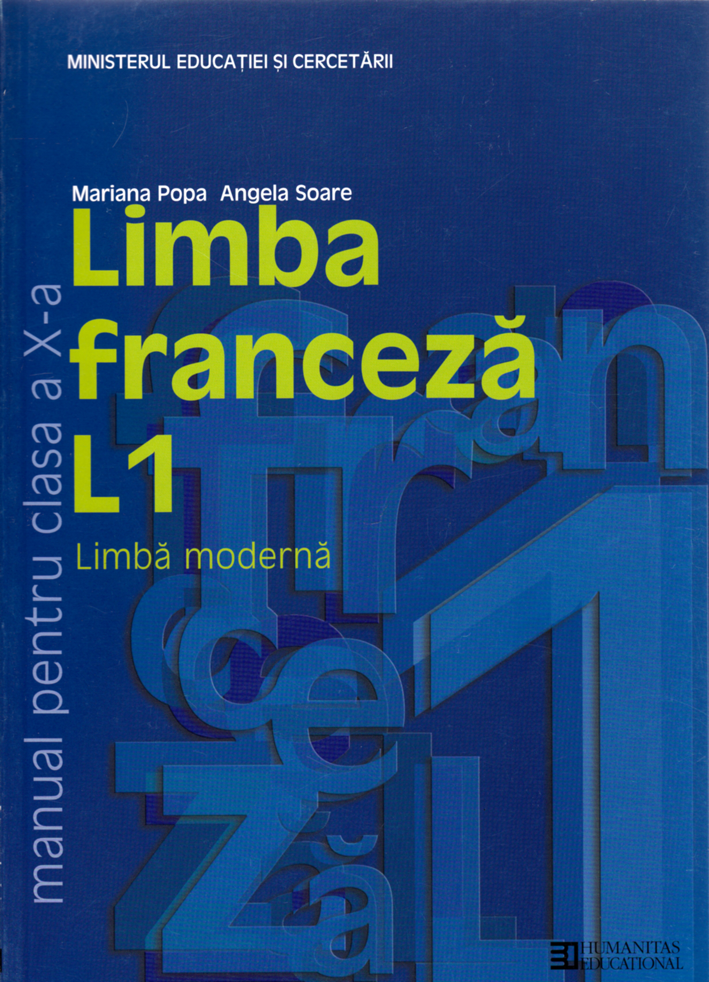 Coperta cărții 'Franceza Cls 10 L1 - Mariana Popa, Angela Soare'