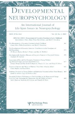Poza produsului Measurement of Executive Function in Early Childhood: A Special Issue of Developmental Neuropsychology - Clancy Blair