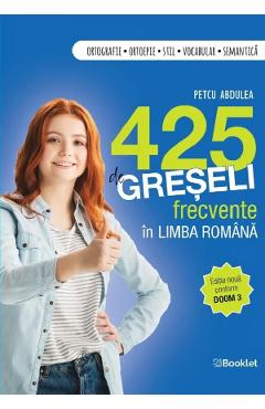 Coperta cărții '425 de greșeli frecvente în limba română - Petcu Abdulea'