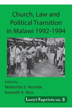 Coperta cărții 'Church, Law and Political Transition in Malawi 1992-1994 - Matembo S. Nzunda'