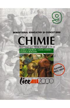 Coperta cărții 'Chimie - Clasă 9 - Manual - Marius Andruh, Liana Avram, Daniela Bogdan'