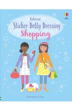 Coperta cărții 'Sticker Dolly Dressing Shopping - Fiona Watt'