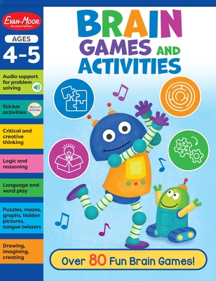 Brain Games and Activities, Ages 4 - 5 Workbook - Evan-moor Corporation