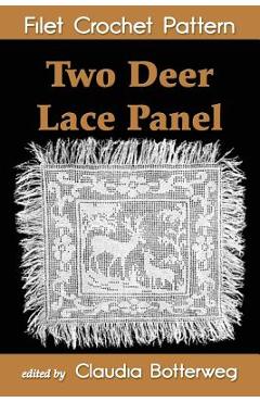 Poza produsului Two Deer Lace Panel Filet Crochet Pattern: Complete Instructions and Chart - Claudia Botterweg