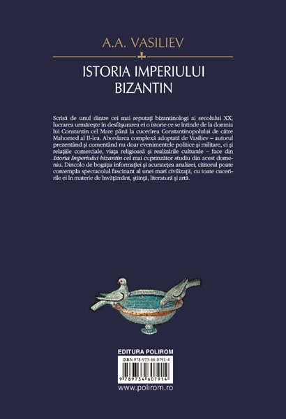 Coperta cărții 'Istoria imperiului Bizantin - A.A. Vasiliev'