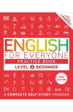 Coperta cărții 'English for Everyone Practice Book Level 1 Beginner: A Complete Self-Study Program - Dk'
