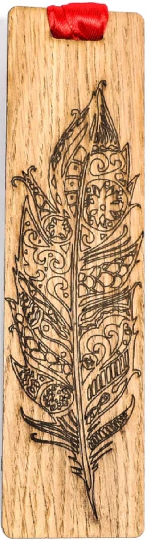 Semn de carte din lemn: Pana