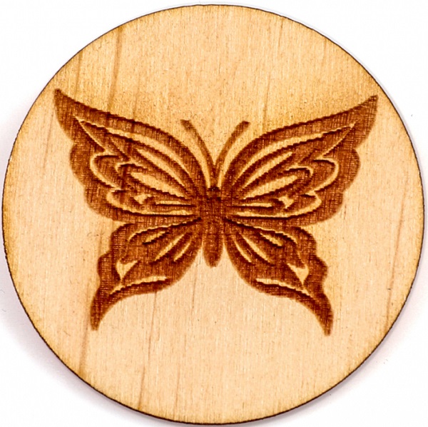 Martisor insigna din lemn: Fluture