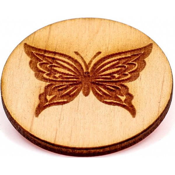 Martisor insigna din lemn: Fluture