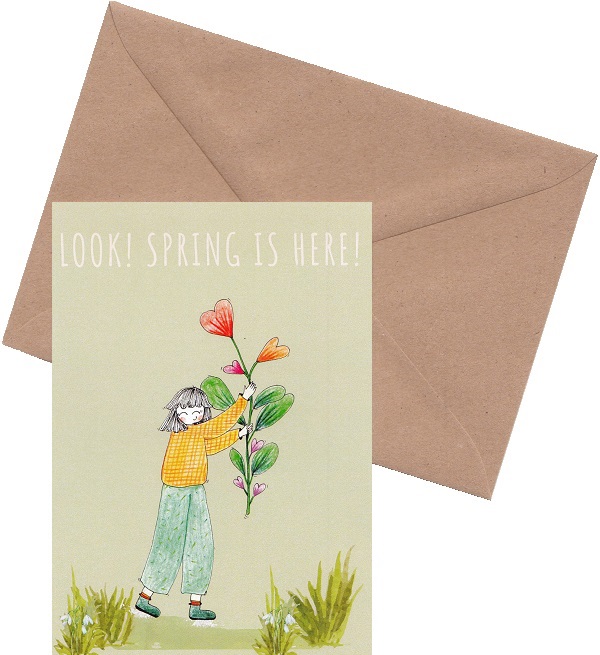 Carte postala: Look! Spring is here!