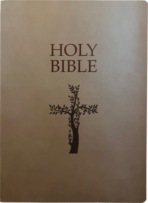 Kjver Holy Bible, Cross Design, Large Print, Coffee Ultrasoft: (King James Version Easy Read, Red Letter, Brown) - Whitaker House