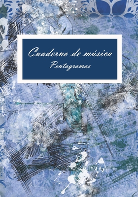Coperta cărții 'Cuderno de musica: Libro de pentagramas para aprender y escribir notación musical, 120 paginas, 8 pentagramas por'