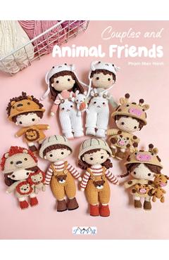Coperta cărții 'Couples and Animal Friends: 14 Amigurumi Dolls in Couples and Animal Friends - Pham Hien Hanh'