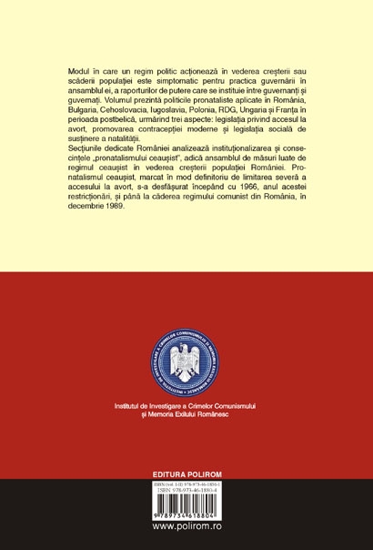 Politica pronatalista a regimului Ceausescu vol. 1 - Corina Dobos