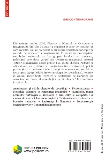 Coperta cărții 'Concepte si metode in cercetarea imaginarului - Corin Braga'
