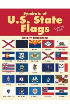 Poza produsului Symbols of U.S. State Flags Coloring Book - Kreativ Entspannen