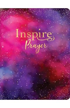 Coperta cărții 'Inspire Prayer Bible Giant Print NLT (Leatherlike, Purple, Filament Enabled): The Bible for Coloring & Creative'