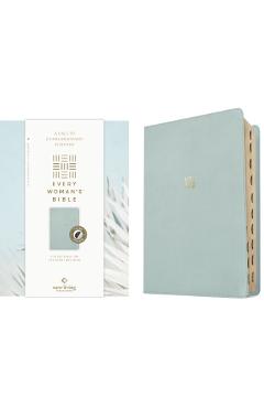 NLT Every Woman's Bible (Leatherlike, Sky Blue, Indexed, Red Letter, Filament Enabled) - Tyndale