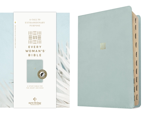 Coperta cărții 'NLT Every Woman's Bible (Leatherlike, Sky Blue, Indexed, Red Letter, Filament Enabled) - Tyndale'