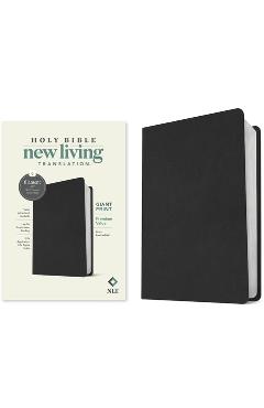 Coperta cărții 'NLT Giant Print Premium Value Bible, Filament-Enabled Edition (Leatherlike, Black) - Tyndale'